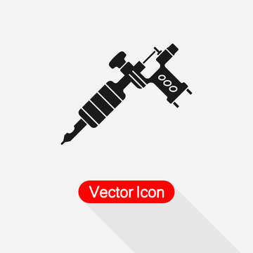 Tattoo Machine Icon Vector Illustration Eps10