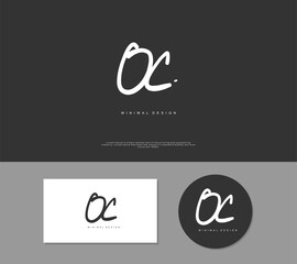 OC Initial handwriting or handwritten logo for identity. Logo with signature and hand drawn style.