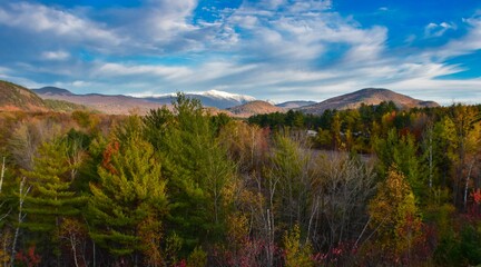 autumn landscape with mountains