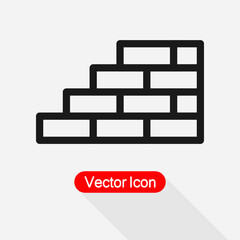 Brick Wall Icon Vector Illustration Eps10