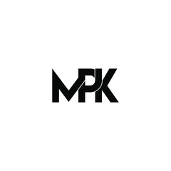 mpk letter original monogram logo design