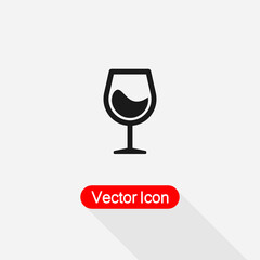 Wine Icon, Wineglass Icon Vector Illustration Eps10
