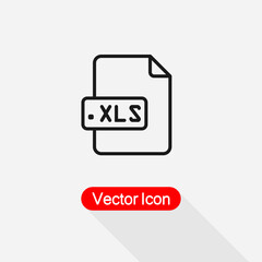 XLS File Icon Vector Illustration Eps10