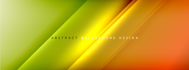 Motion concept neon shiny lines on liquid color gradients abstract backgrounds. Dynamic shadows and lights templates for text