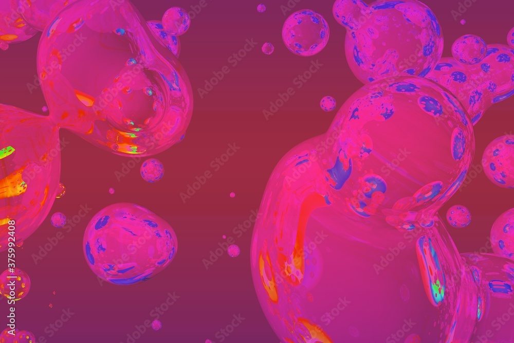 Poster creative soft focus soap shiny and glossy bubbles or liquid abstract gradient texture or background 