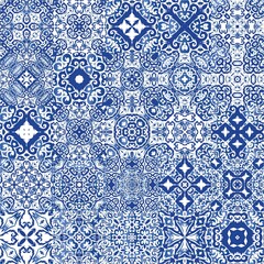 Ethnic ceramic tiles in portuguese azulejo.