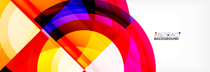 Obraz premium Round shapes, triangles and circles. Modern abstract background