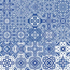Ethnic ceramic tiles in portuguese azulejo.