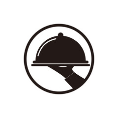 Serving food vector icon illustration sign