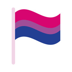 bisexual pride flag of sexual orientation multy style icon - obrazy, fototapety, plakaty