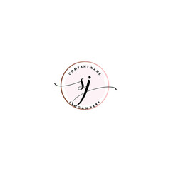 S Initial handwriting logo template vector