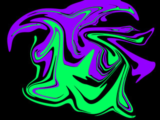 purple and green abstract watercolor luxury pattern fluid liquid color on black.