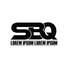 SBQ letter monogram logo design vector