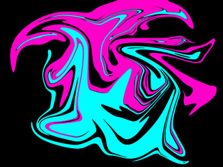 abstract purple and light blue watercolor luxury pattern fluid liquid color on black.