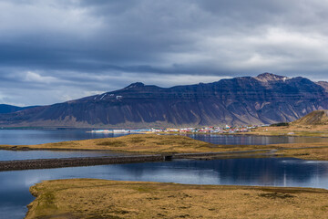 Grundarfjor, a small town by the sea, in Snaefellsnes, Iceland.