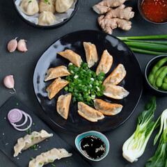 Asian dumplings set