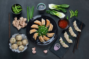 Asian dumplings set