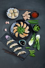 Asian dumplings set