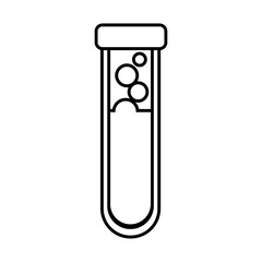 medical tube test laboratory line icon