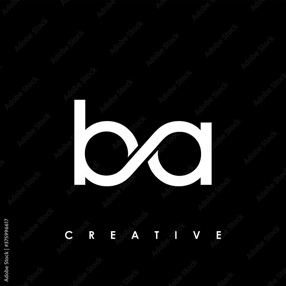 Wall mural ba letter initial logo design template vector illustration