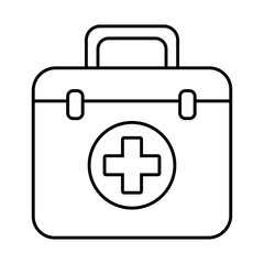 medicine drug kit line style icon
