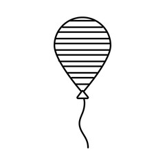 balloon helium with stripes usa election line style icon