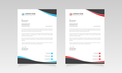 Clean corporate business letterhead template