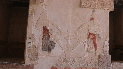 Relief from the mortuary temple of Hatshepsut, Egypt..