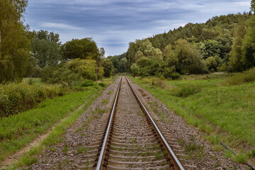 Fototapeta na wymiar The Railway in The Countryside