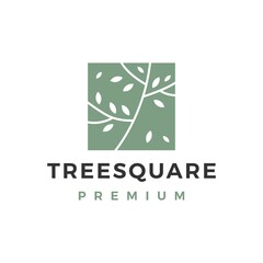 tree square logo vector icon illustration
