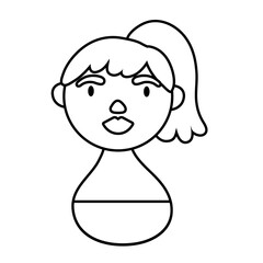 woman character national hispanic heritage line style icon