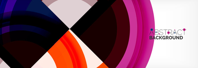 Obraz premium Round shapes, triangles and circles. Modern abstract background