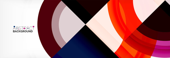 Obraz premium Round shapes, triangles and circles. Modern abstract background