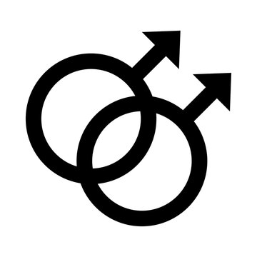 gay gender symbol of sexual orientation line style icon