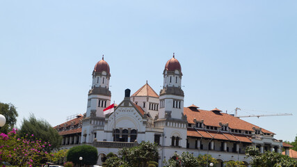 The famous colonial building in Semarang, Indonesia called Lawang Sewu