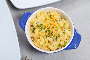 Plate of mushroom pasta food. Healthy food. Pasta food. Plate of mushroom pasta. Macaroni pasta food.