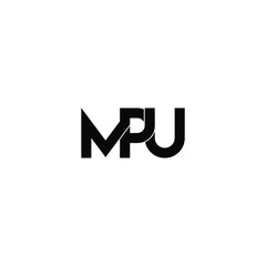 mpu letter original monogram logo design