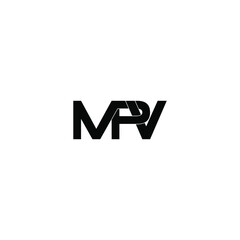 mpv letter original monogram logo design