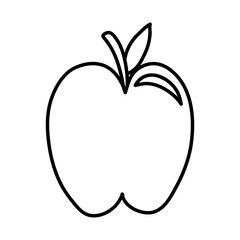 apple fresh fruit line style icon