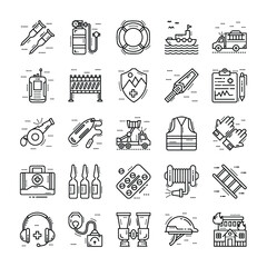Rescue Emergency Line Vectors Pack 