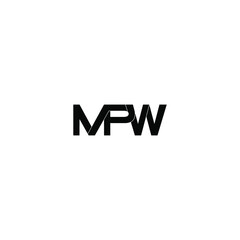 mpw letter original monogram logo design