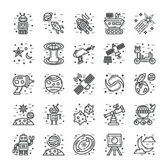 Space and Galaxy Icons Set