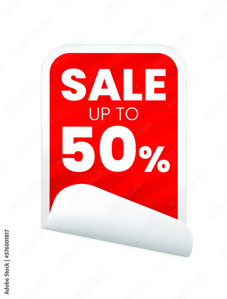 Poster 3d realistic high quality red labels on white background . isolated vector elements