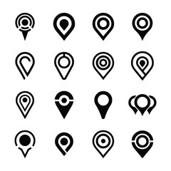 Location Symbols Icons Set 