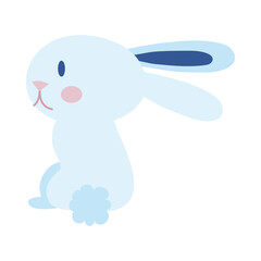 mid autumn cute rabbit flat style icon