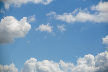 clouds sky blue cotton