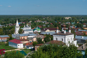 Панорама города Гороховец со смотровой площадки  Свято-Троицкого Никольского монастыря.