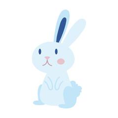 Fototapeta na wymiar mid autumn cute rabbit flat style icon
