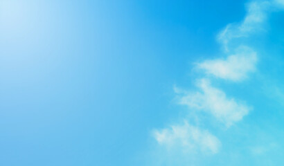 blue sky with beautiful natural white clouds	
