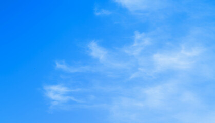 blue sky with beautiful natural white clouds	

